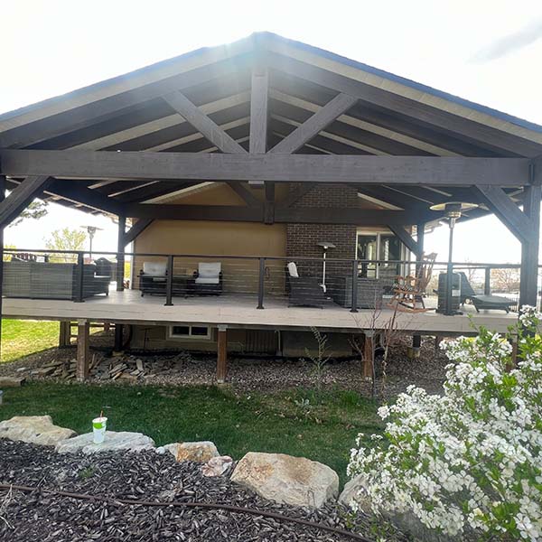 Pergola installed to enhance a backyard space in Utah