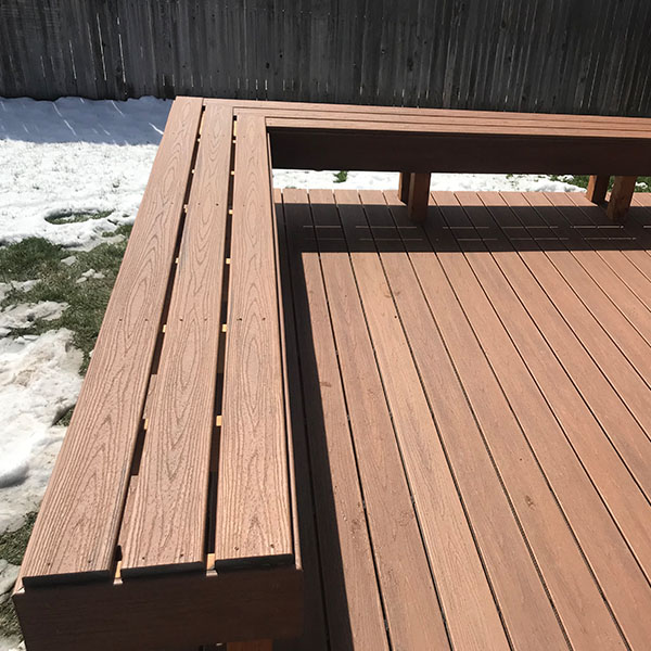 custom bench outside